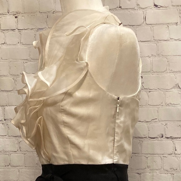 White & Black Market Ruffled Collar Dress: Size 2 - Picture 8 of 12